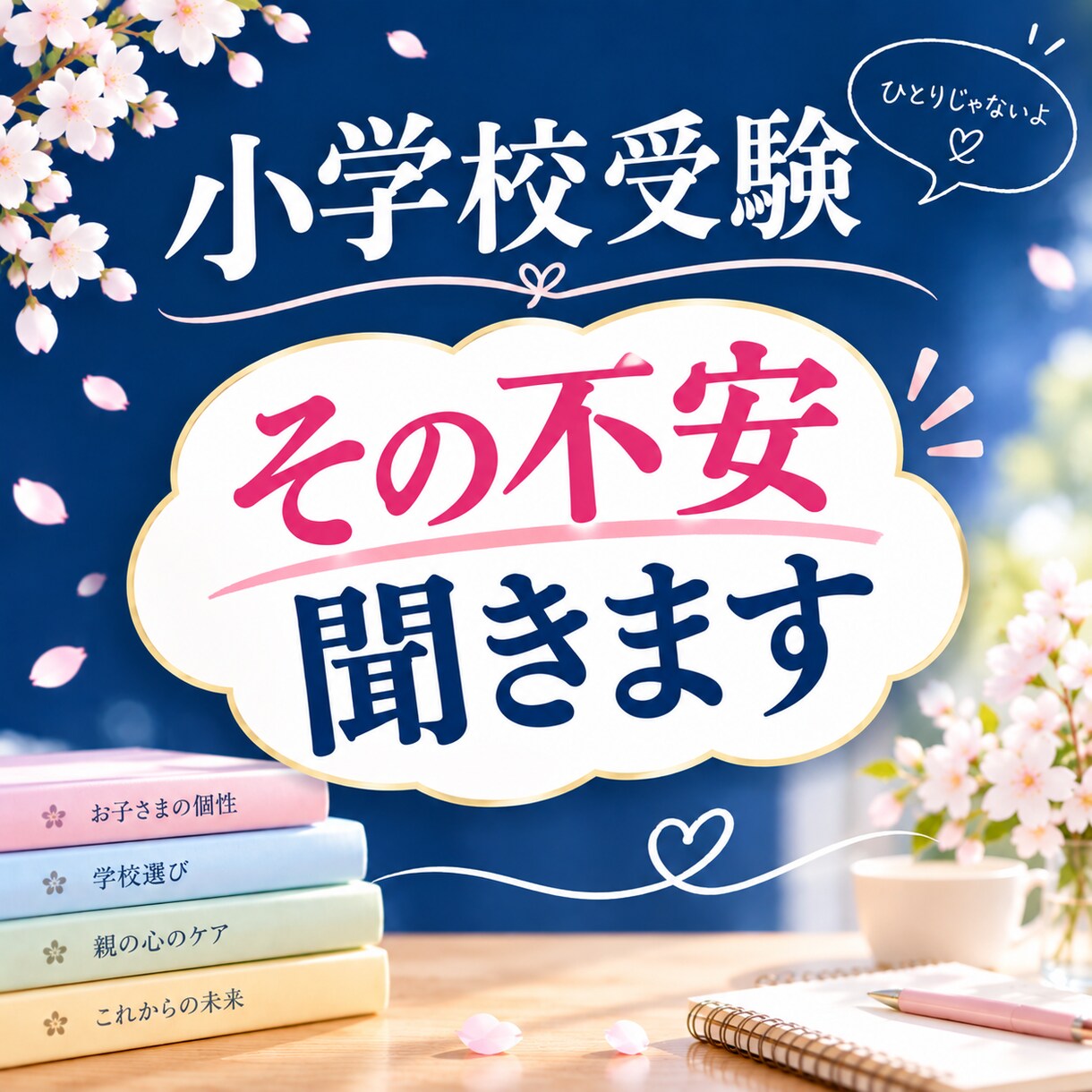 ママ友に言えないお受験の不安を引き寄せで解決します 合格へ導く！経験者ママが教える、不安を自信に変える心の整え方 イメージ1