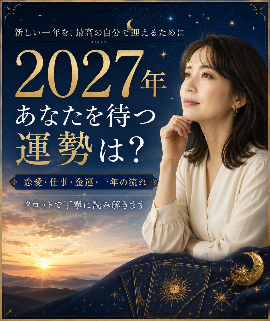 2027年あなたの一年の運勢をタロットで占います 恋愛・仕事・金運まで一年の流れを丁寧に読み解きます イメージ1