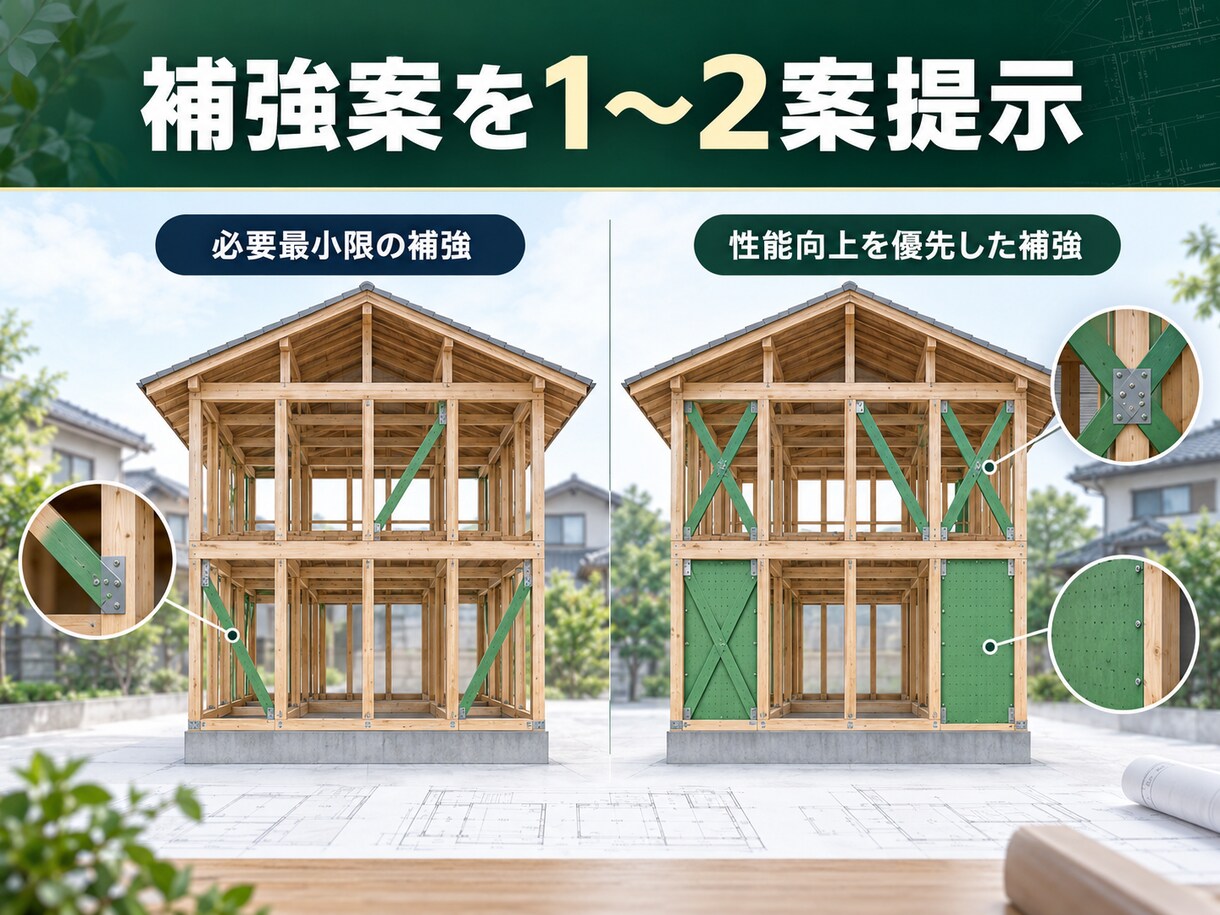 築古物件耐震性検討をサポート！検討・見える化します 購入・改修前に構造上の弱点と補強案を整理、ご相談ください。 イメージ7