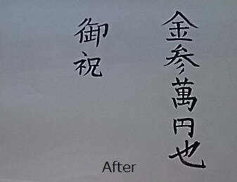 添削付き！「美文字 de 芳名帳」お手本書きます 芳名帳でビビらない！住所・氏名の筆文字お手本（添削一回付） イメージ5
