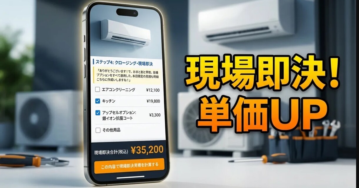 スマホで一発！現場即決の営業支援ツール作ります 職人さんが現場で即決！価格表やトーク内容等をシステムにします イメージ1