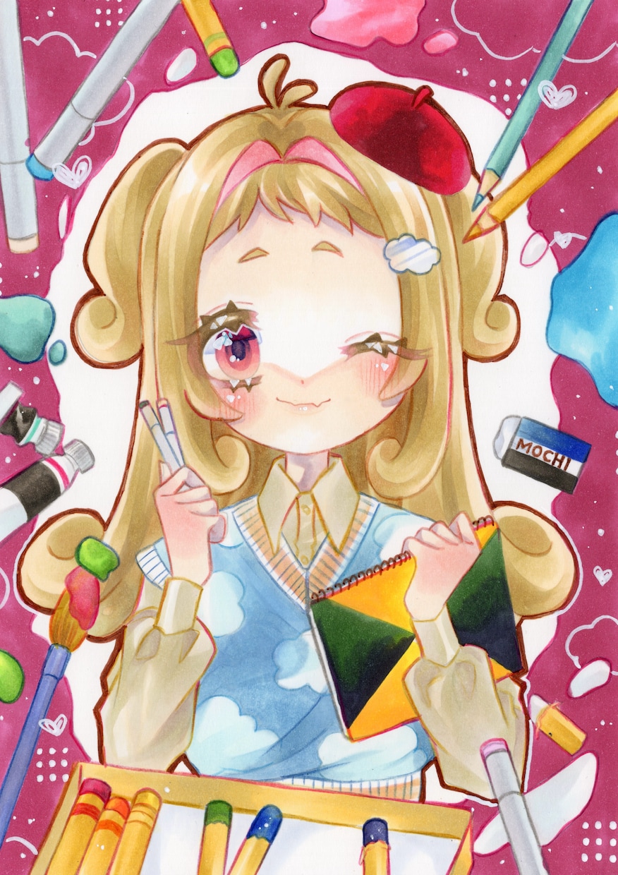 アナログで等身イラスト描きます アナログ画材で手書き特有の質感を出します！ イメージ4