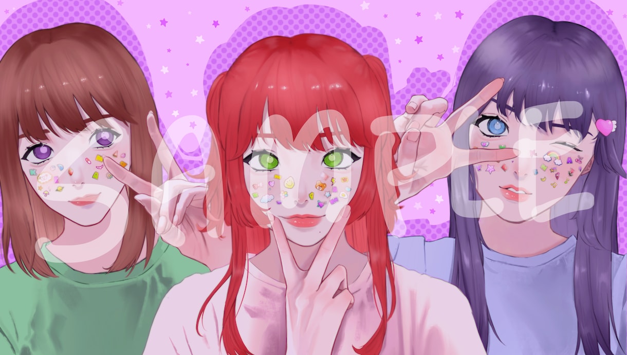 色々な絵柄でイラストを描きます あなた好みのイラスト描きマス！ イメージ1