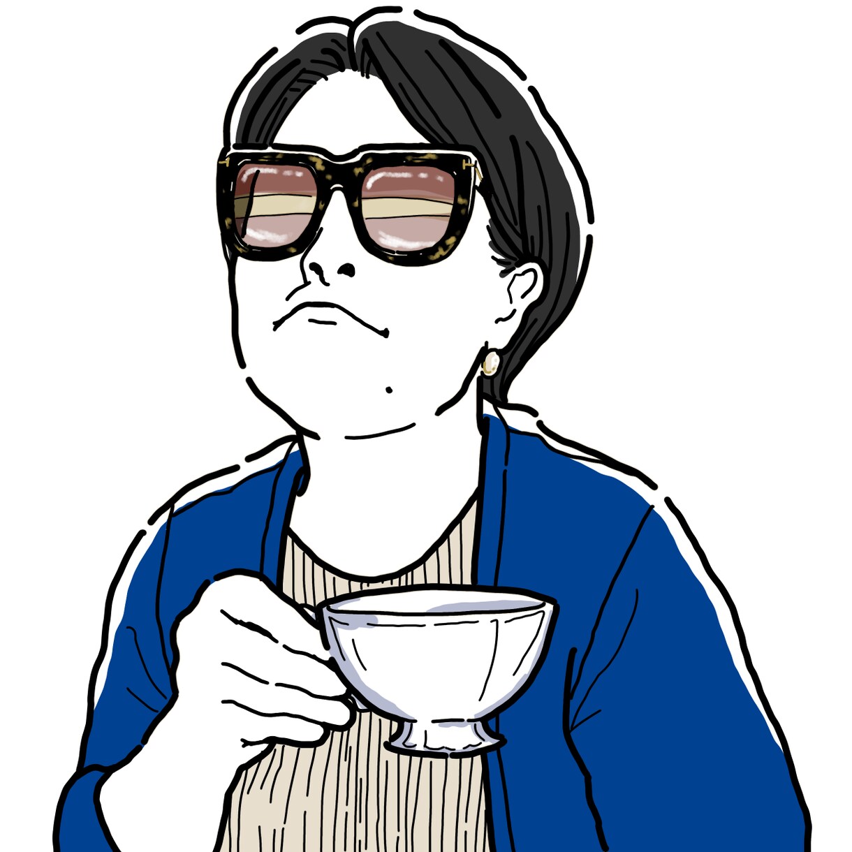 胸上アイコン用！カッコイイシンプル似顔絵描きます お値段単色モノクロ千円！ステッカーにしたいほどカッコイイ◎ イメージ10