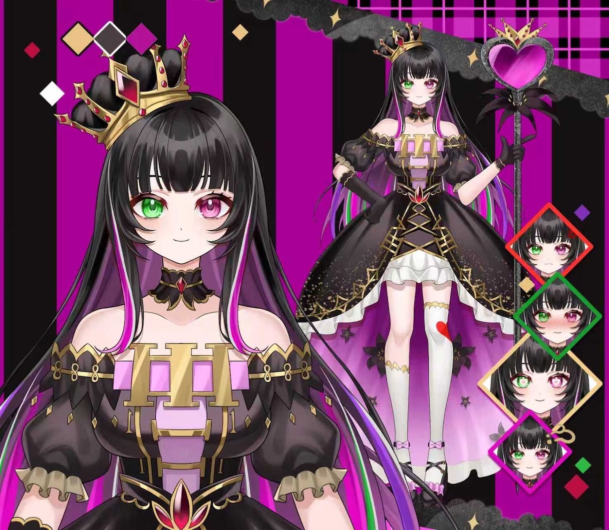 最高品質！魅力溢れる理想のVTuberを制作します 好みの絵柄で描けます！【表情8個付】修正無制限、著作権譲渡 イメージ10