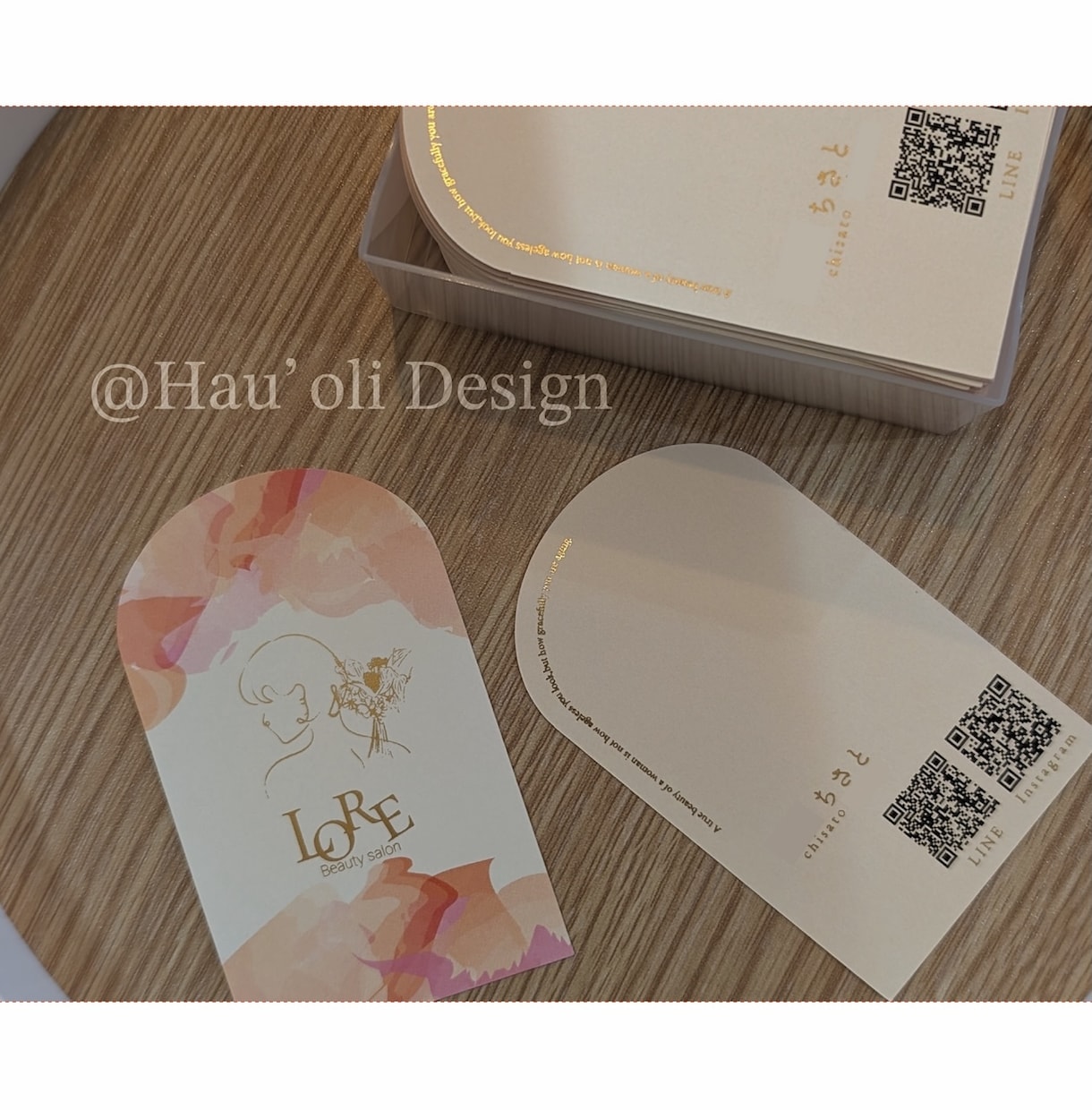 箔押し・アーチ型名刺・ショップカードをお作りします あなたのこだわりが詰まった上品でおしゃれな名刺をお作りします イメージ2