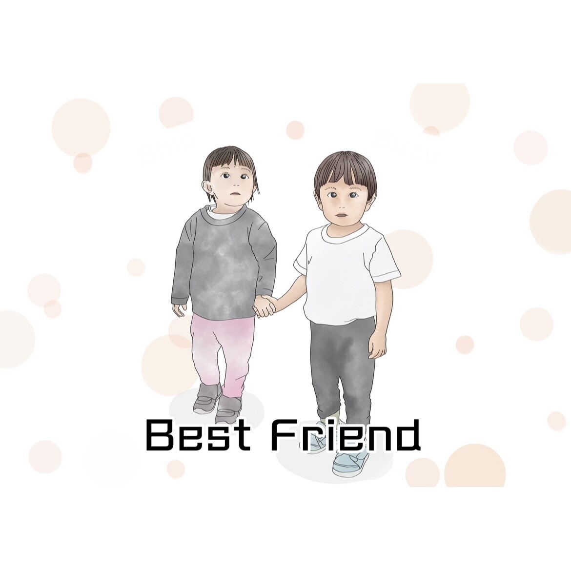 お写真を元に暖かみのある似顔絵イラストを描きます お誕生日などの記念日やウェルカムボードに◎ データ納品 イメージ2