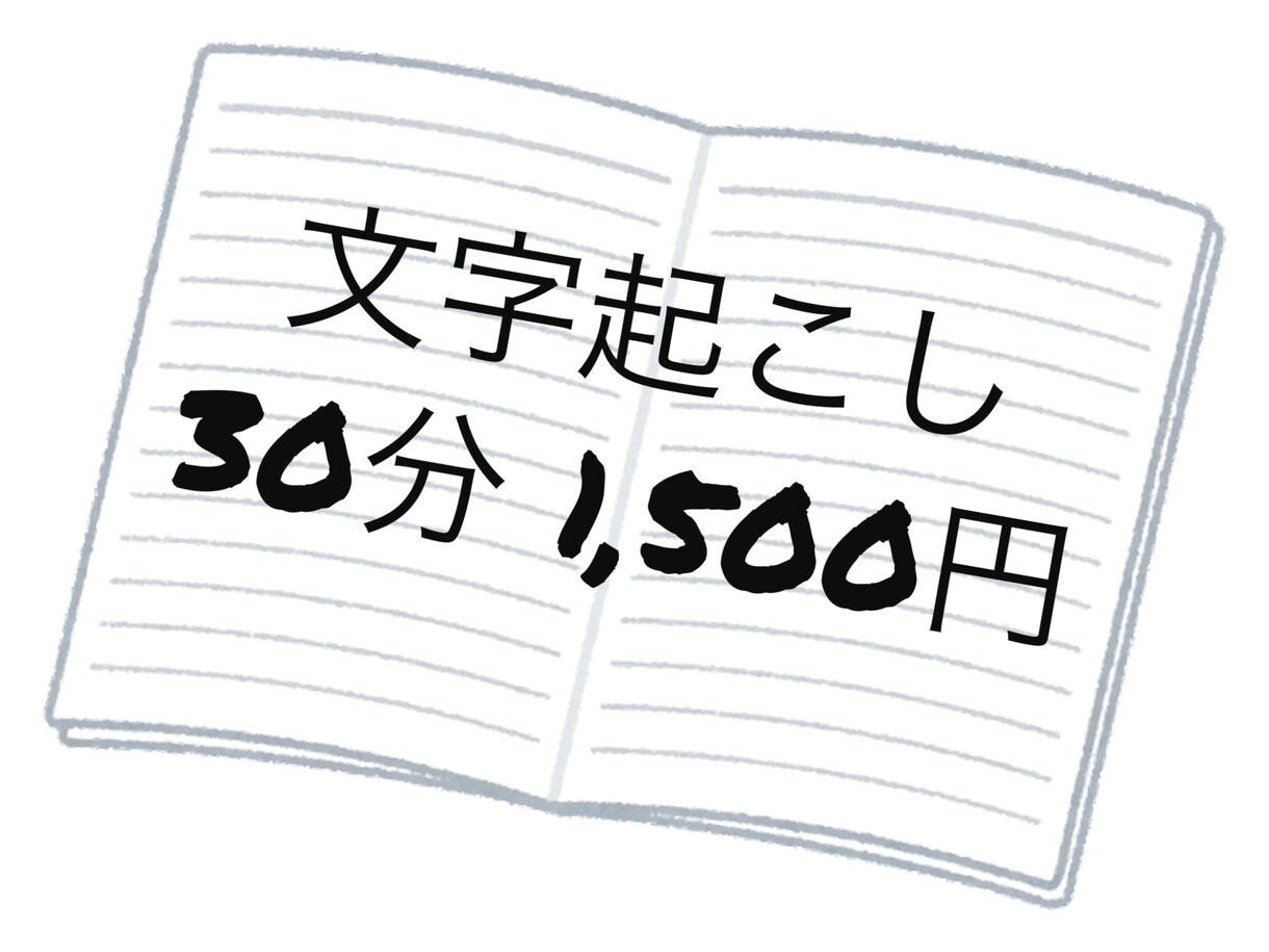 音声、動画データの文字起こしを行います 30分1,500円で承ります！ イメージ1