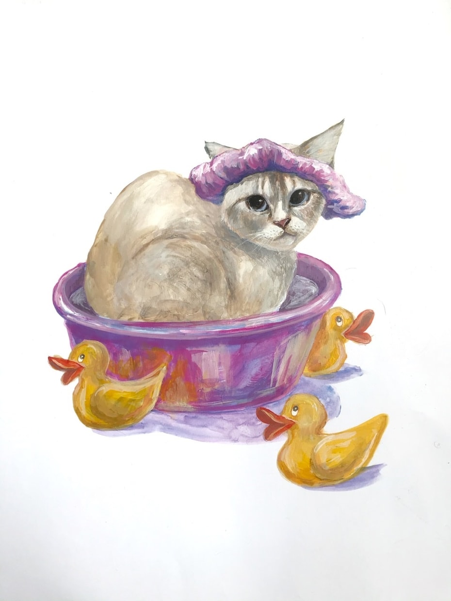 アクリル絵の具でうちの子(動物似顔絵)お描きします うちの子命！！の絵描きがお写真そっくりに心を込めて描きます！ イメージ2
