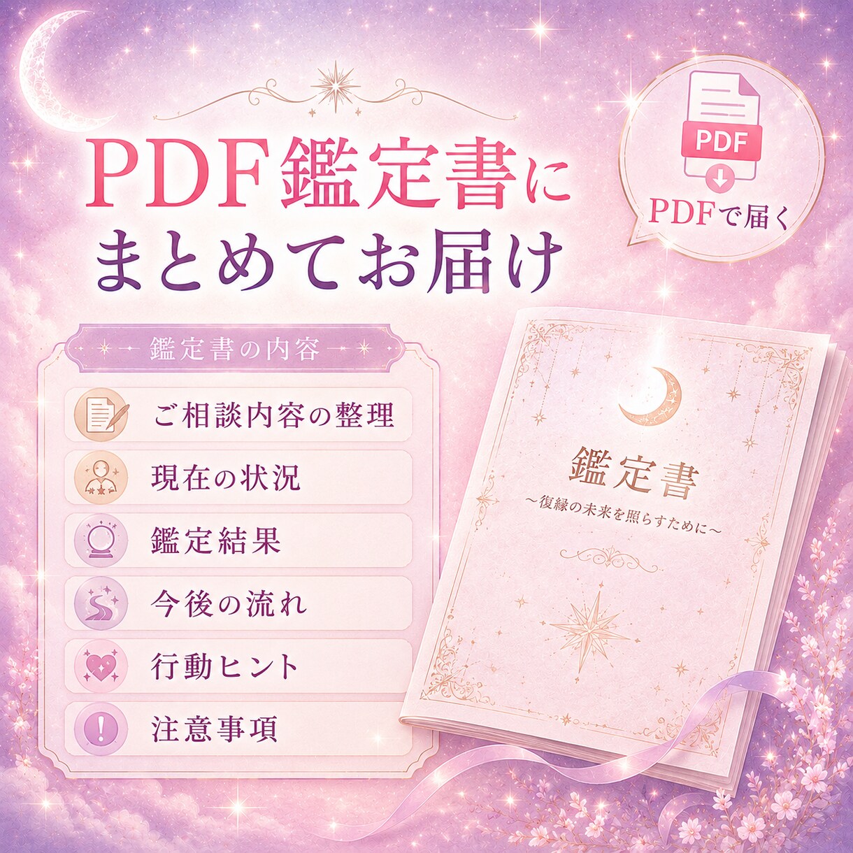 復縁の流れをやさしく鑑定します 元恋人との関係に悩む方へ。やさしく寄り添うPDF鑑定書 イメージ4