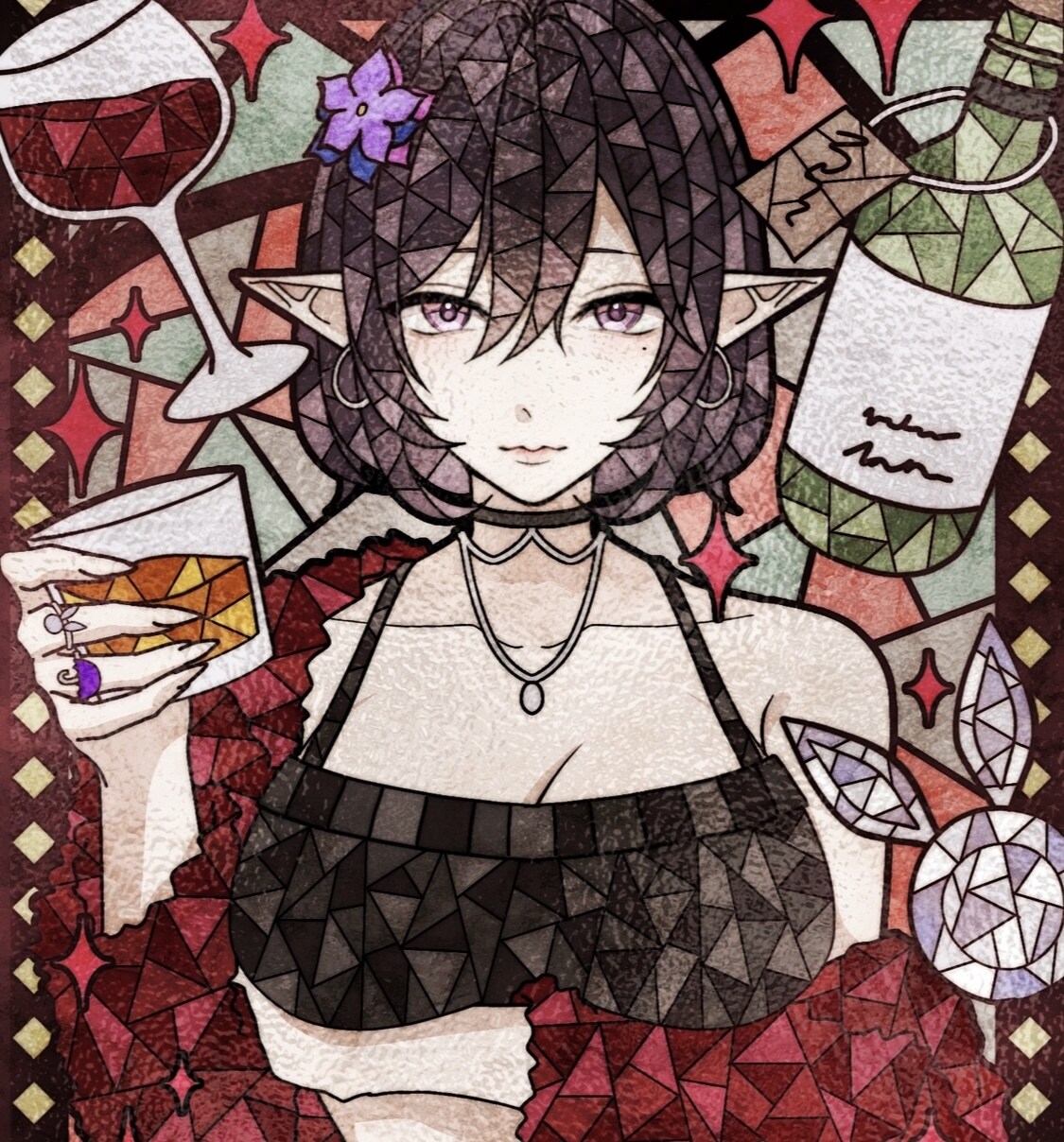 美しい✨ステンドグラスのような絵を描きます あなたの世界観をギュッと1枚のステンドグラスにします✨ イメージ6
