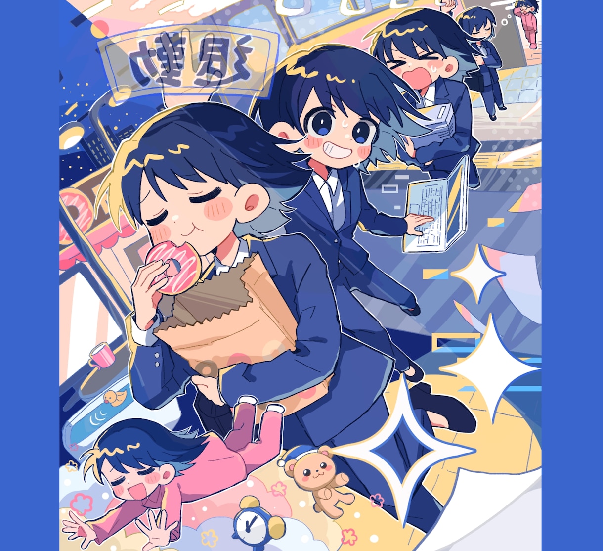 全てお任せ！ポップでごちゃっと可愛い1枚絵描きます ポーズや構図等全てお任せしたい…そんな方々にオススメです！ イメージ7