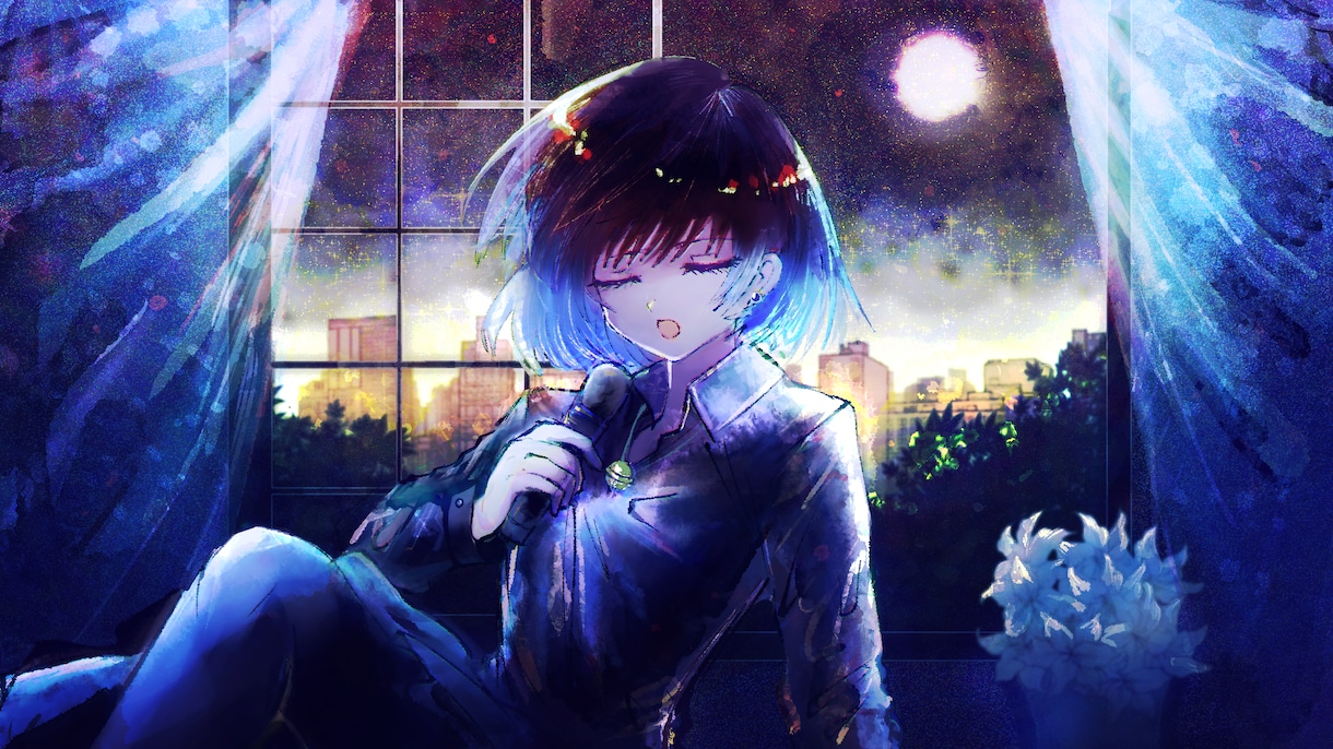 理想のイラスト制作します 動画の一枚絵、キャラクター絵、表紙、SNSのヘッダーなど イメージ6