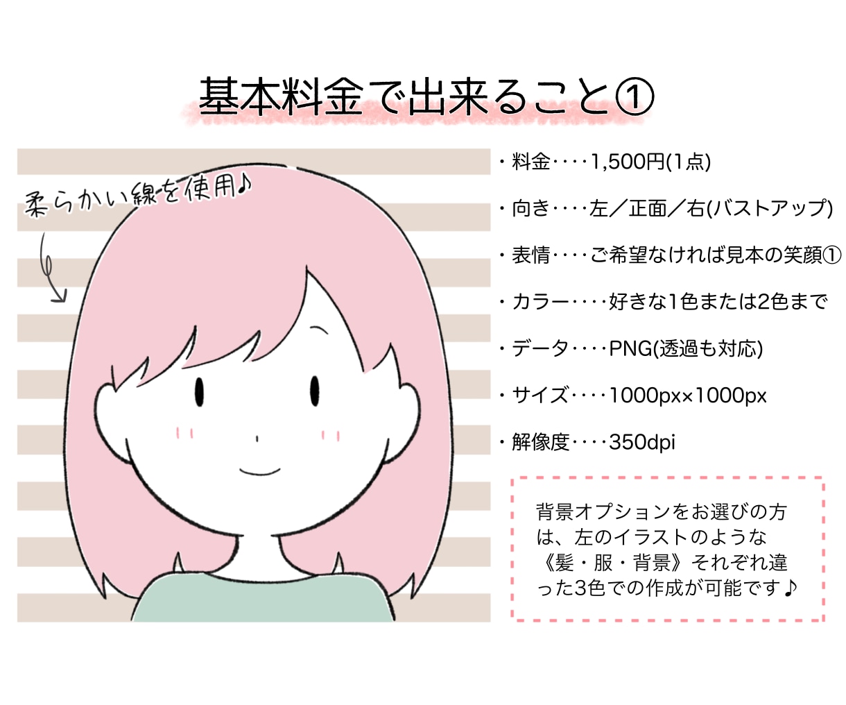 配色が印象的な『シンプルかわいい』アイコン描きます お好みのカラーを組み合わせてイメージUPをお手伝いをします♪ イメージ2
