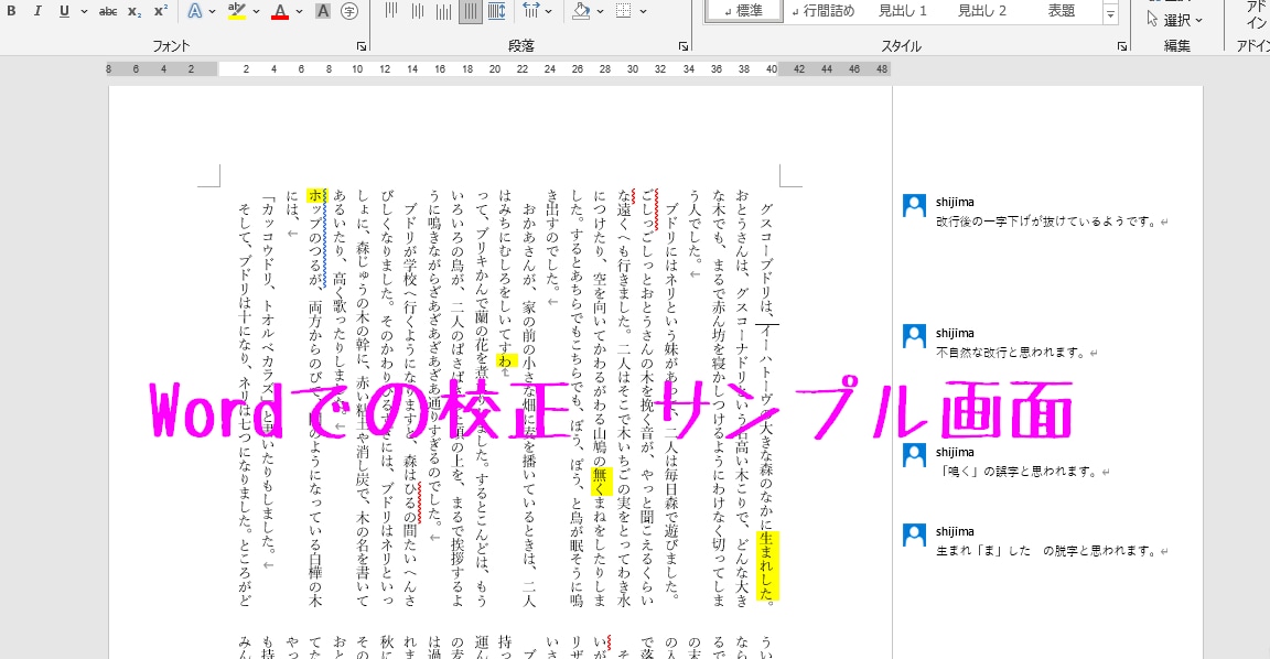文章系同人作品の文字・文章を校正いたします 小説やエッセイ、シナリオブック等をやさしく丁寧に校正！ イメージ9