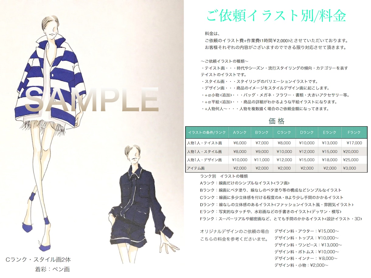 元ファッションデザイナーがデザイン画を描きます あなたに代わってプロがイメージをより魅力的に描きます✨ イメージ2
