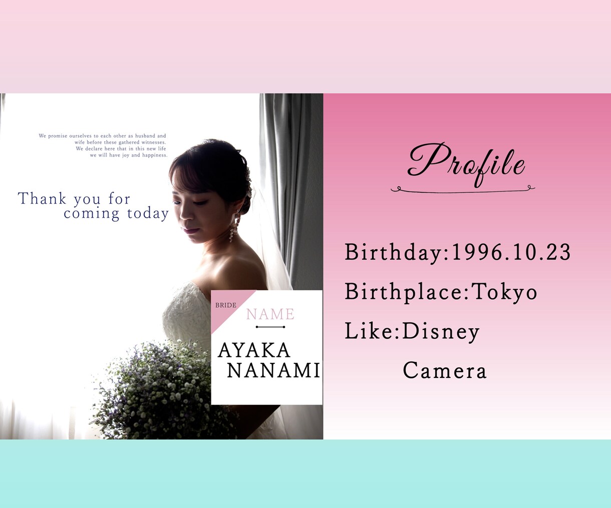 おしゃれな雑誌風結婚式オープニングムービー作ります 【DVD無料】色変更可能/ファッション雑誌風/修正無制限⭕ イメージ4