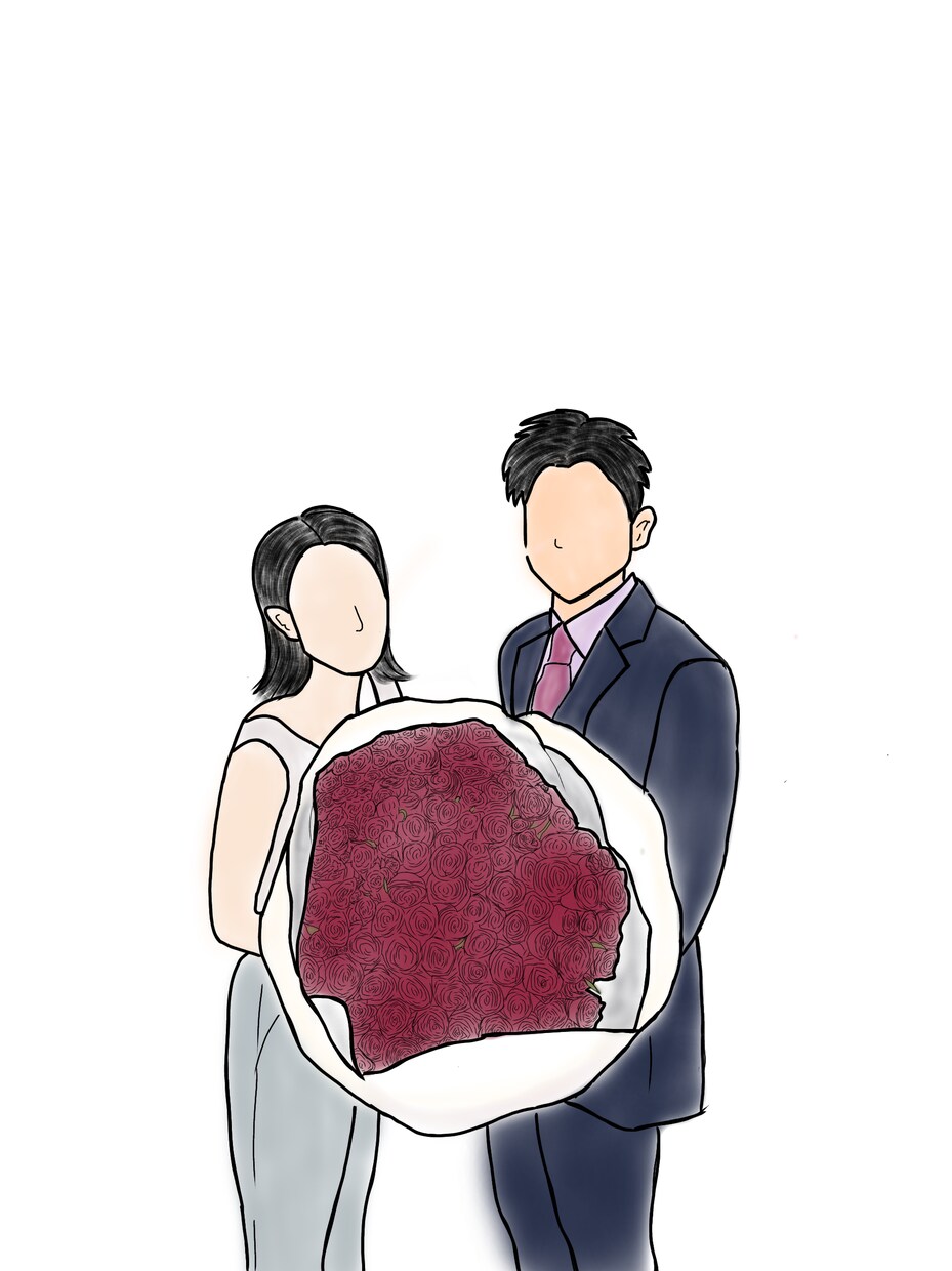 シンプルおしゃれな似顔絵アイコン描きます 【結婚式・SNS用に◎】思い出をイラストに残しませんか？♡ イメージ4