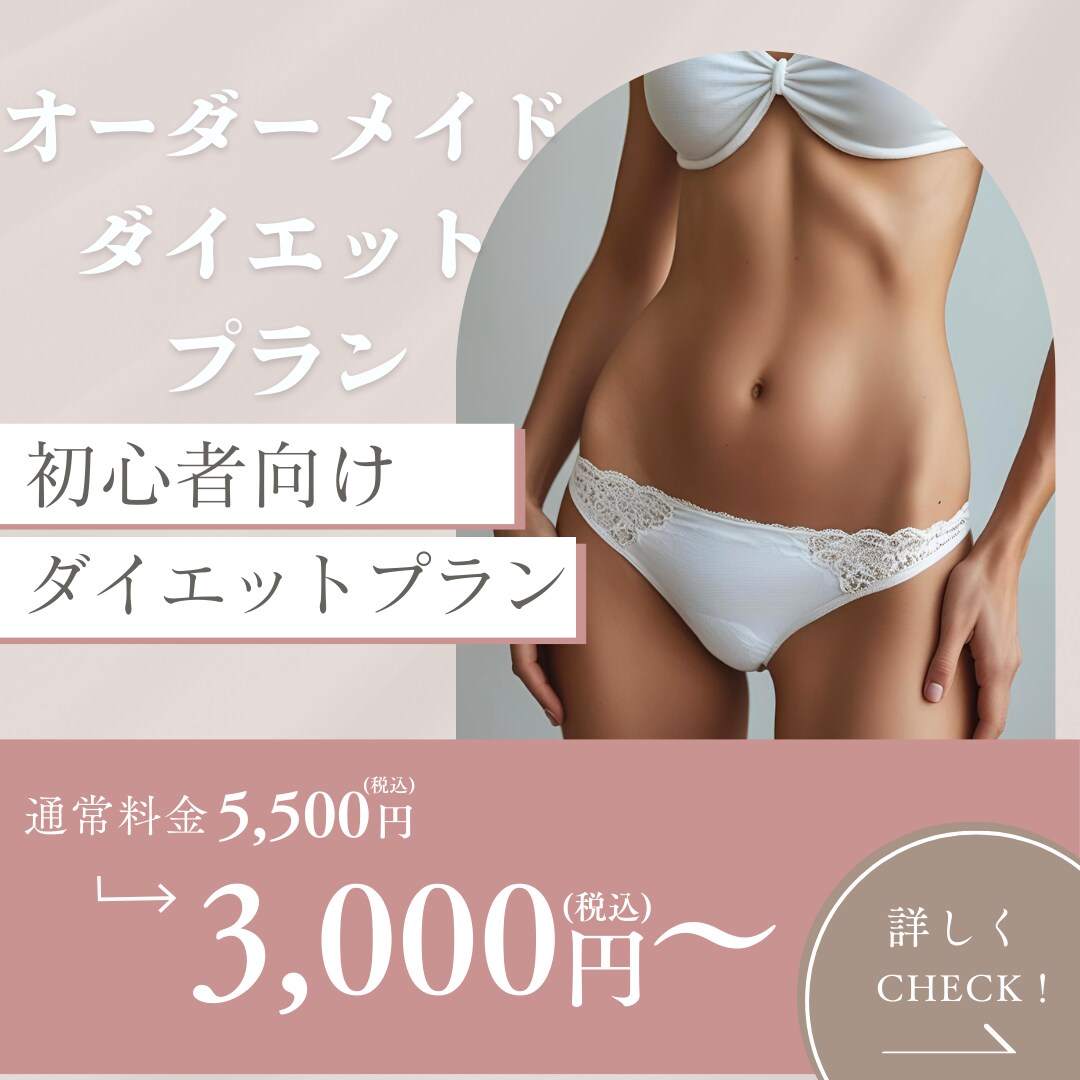 ダイエット目的の1週間筋トレメニュー作成します 「無理なく続けられる」を最優先に考えたオーダーメイドメニュー イメージ1