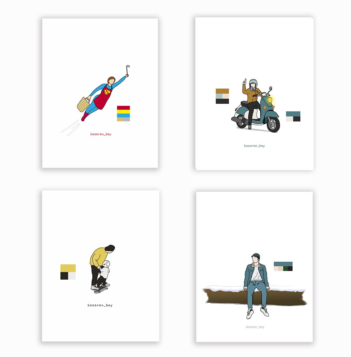 ゆるーいイラストプレゼントします SNSやインテリアにいかがですか？ イメージ6