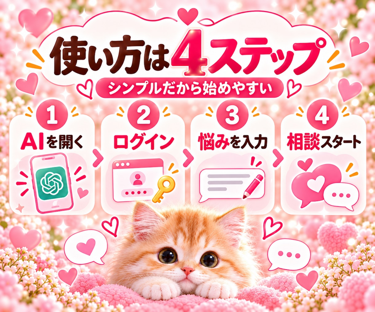 恋愛相談AIで片思い・復縁等の整理方法を届けます LINE返信・デート・交際中・恋人の不安を整理するヒント イメージ6