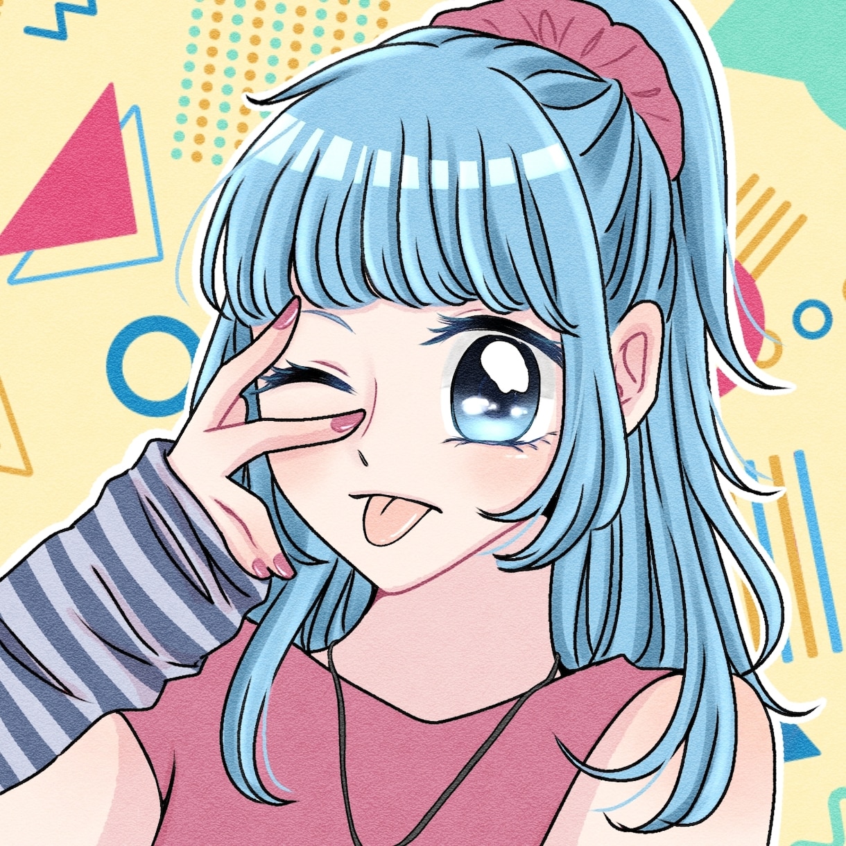 少女漫画風★POPでおしゃれ可愛いアイコン描きます 商用OK★自分だけのアイコンで好感度UP！SNSにおすすめ！ イメージ2