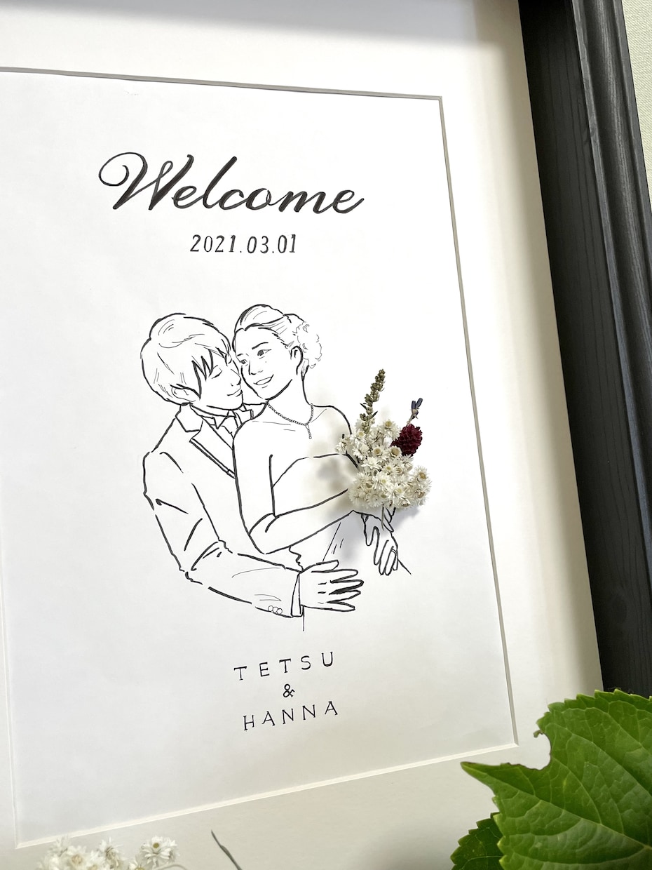手書きの結婚式のウェルカムボード 作ります シンプル可愛い結婚式のボード。手書きの温かみをお届けします。 イメージ2