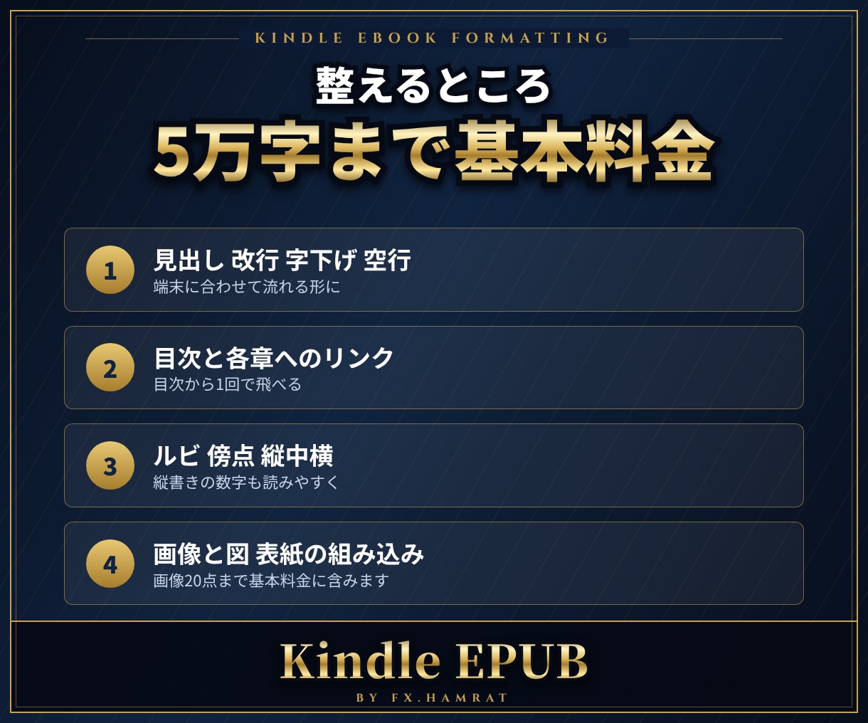 原稿をKindle用の電子書籍EPUBにします 縦書きも横書きも 目次とルビまで整えてお渡し イメージ4