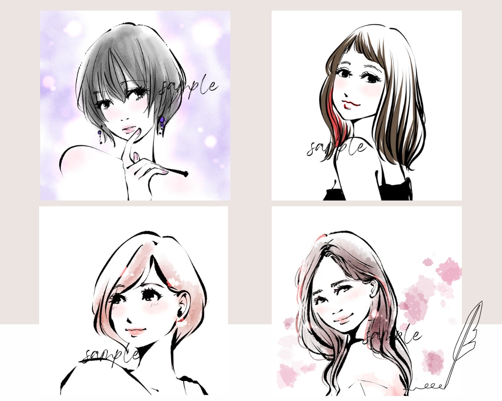 大人可愛いおしゃれな線画イラスト描きます SNS、ブログ、Web、冊子に使える、印象に残る一枚を イメージ4