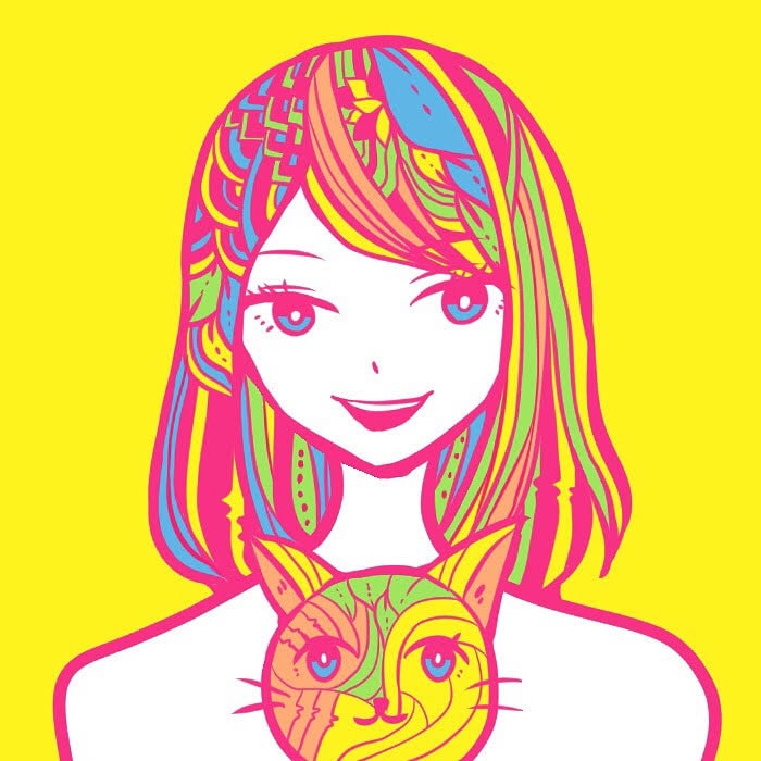 カラフル！女性の似顔絵描きます 色違いデータ合計2枚納品します イメージ4