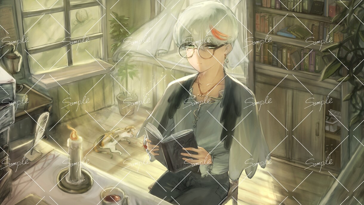 光を使った空気感のあるイラストを描きます 配信、CDジャケット、立ち絵などにどうぞ！ イメージ7