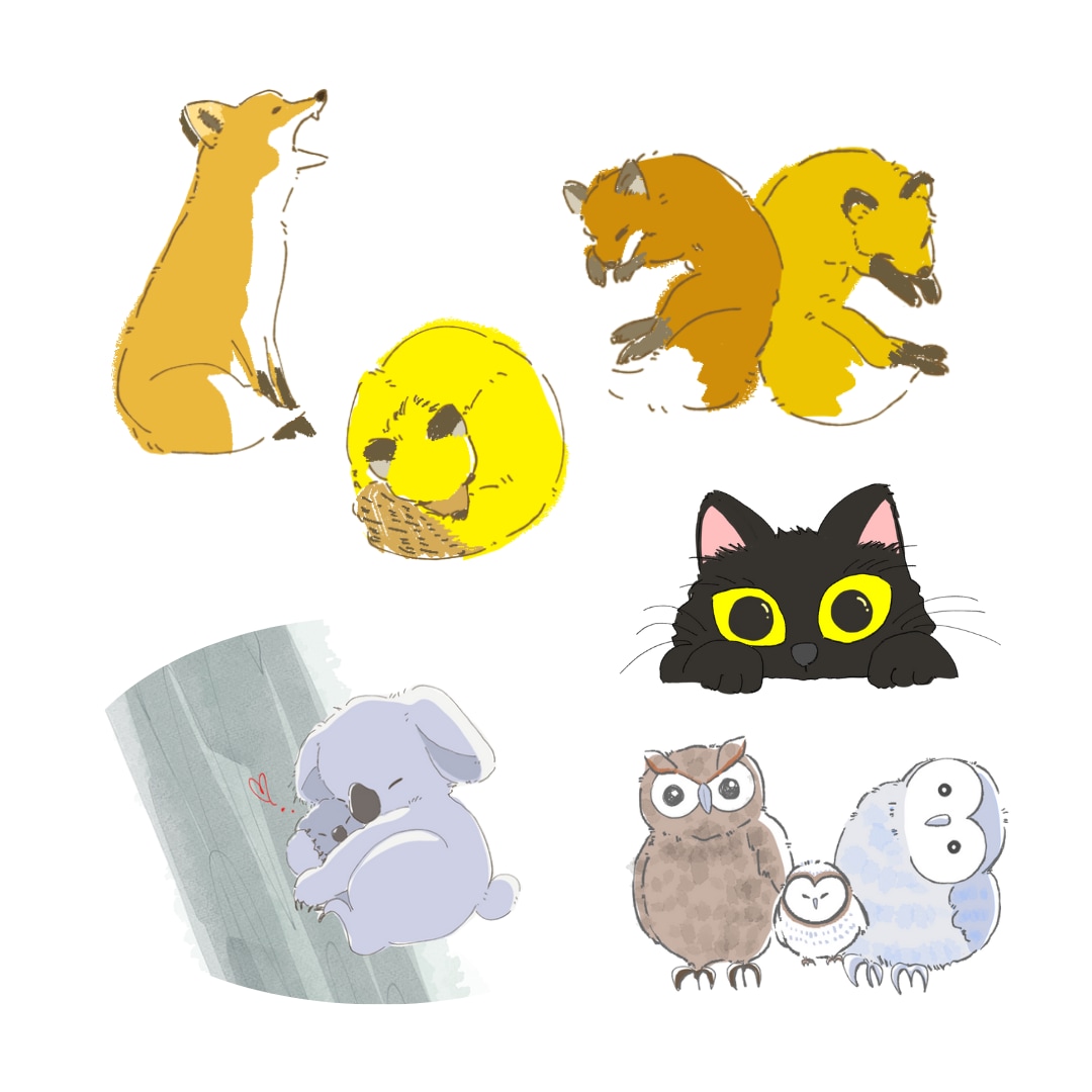 ゆるっとかわいい印象のイラスト描きます WEBや挿絵でご利用OK。シンプルながらも華やかに！ イメージ3