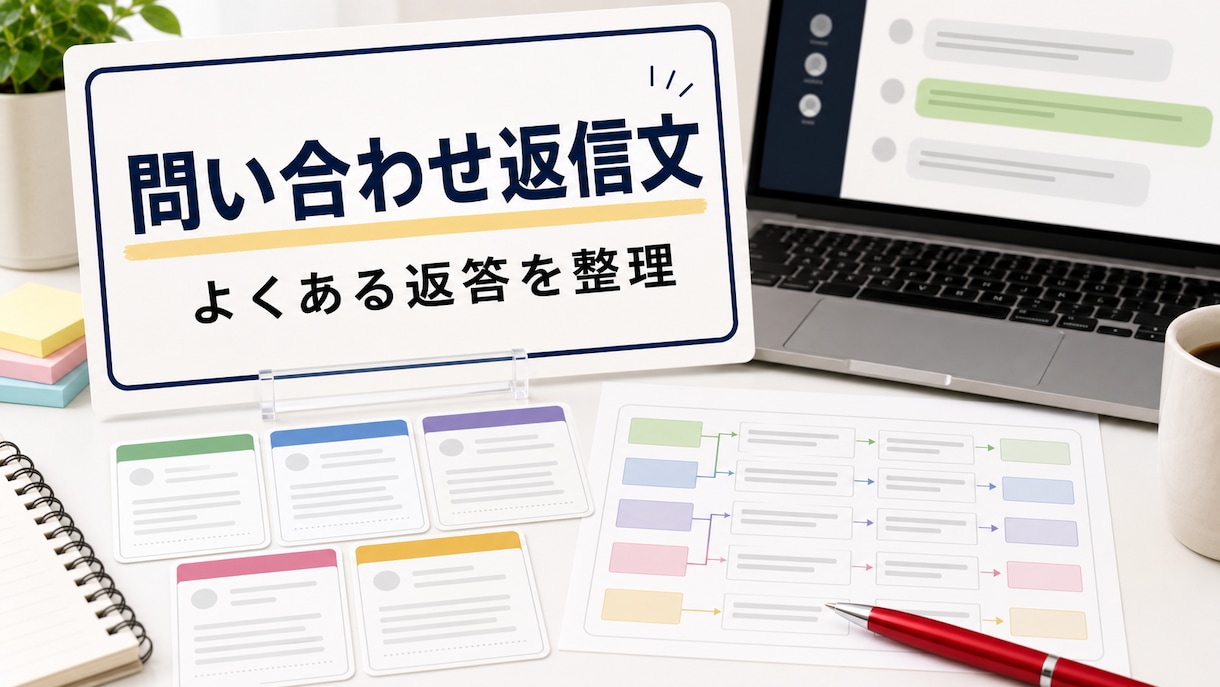 問い合わせ返信文を設計します よくある質問への返答を使いやすく整えます イメージ1