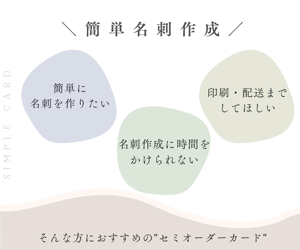01. セミオーダーシンプル名刺作成いたします フォントと配置を選ぶだけ簡単名刺作成。印刷・配送まで承ります イメージ2