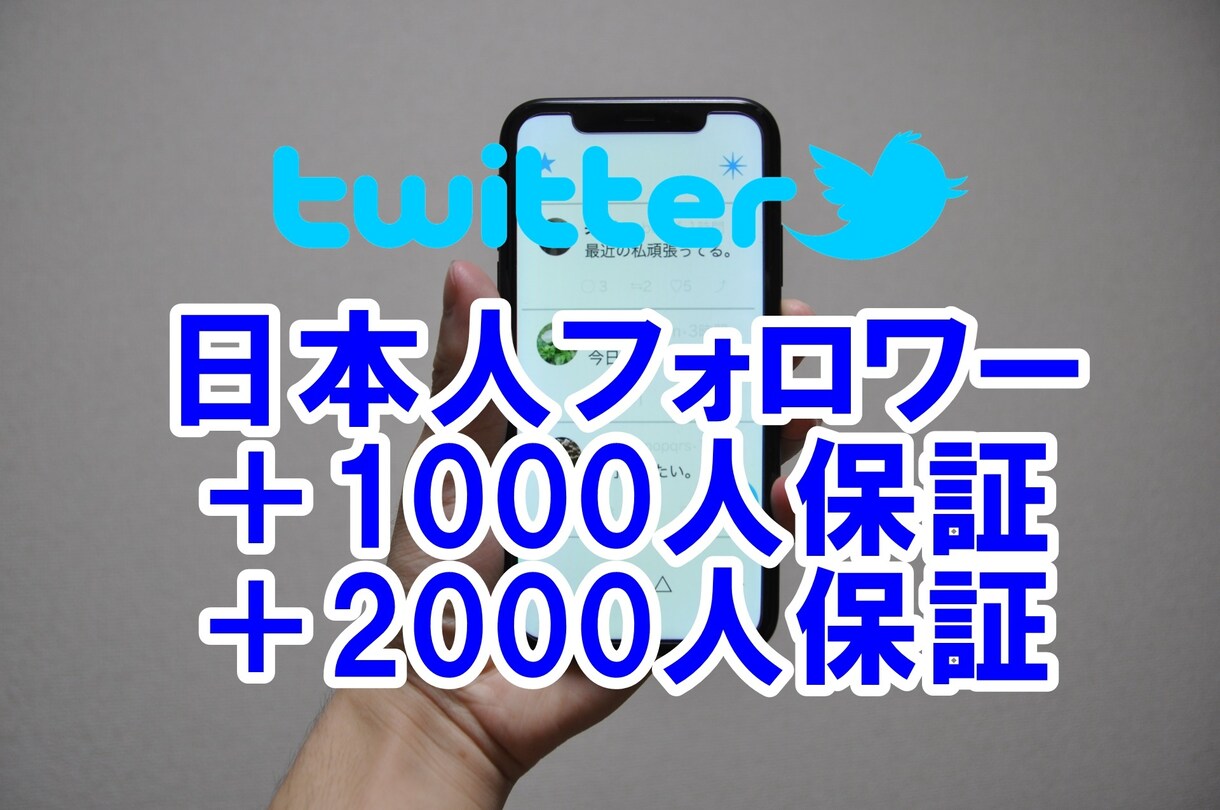 Twitter ツイッター 日本人フォロワー 1000人 リアルユーザー