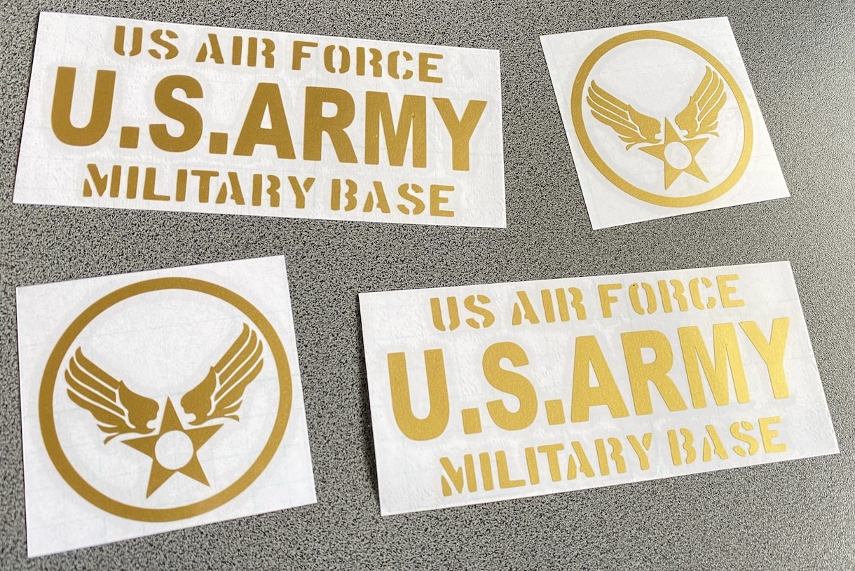 オリジナル オーダーステッカー 制作します U.S.ARMY 4枚セット カッティングステッカー イメージ5