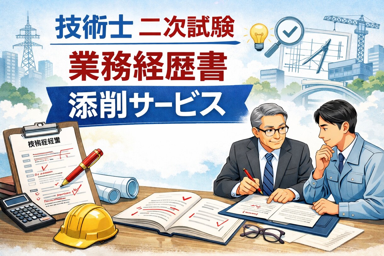 技術士（機械）の実務経験証明書を徹底添削します ～口述試験で“突っ込まれない”申込書へブラッシュアップ～ イメージ1