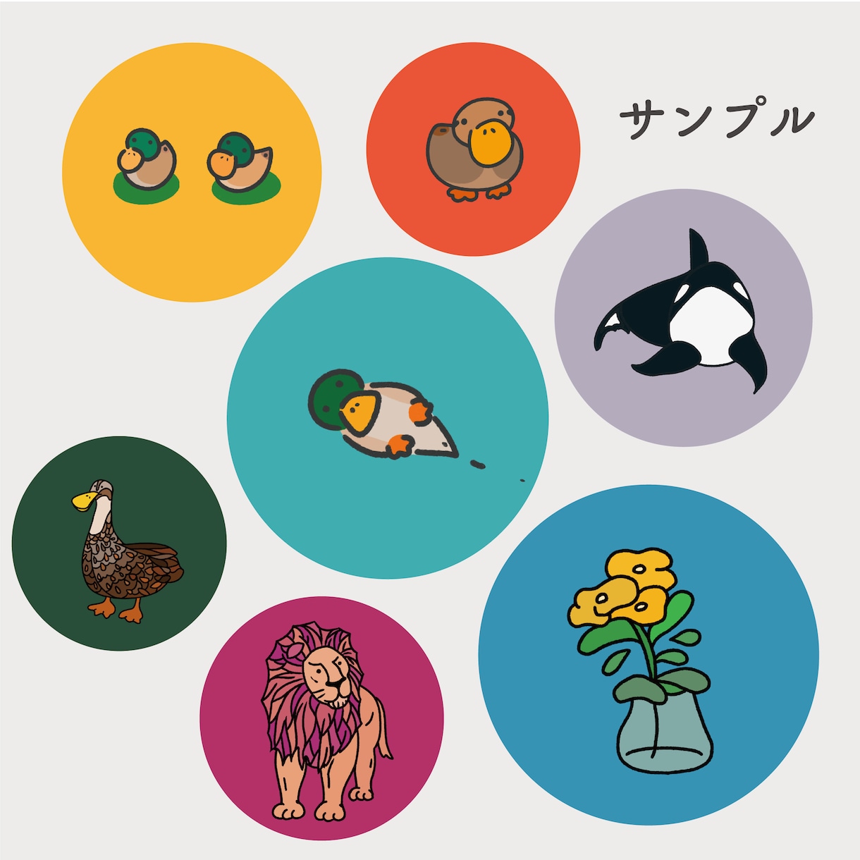 SNSアイコンやブログ挿絵を描きます のんびりした表情の動物を SNSアイコンやブログに！ イメージ8