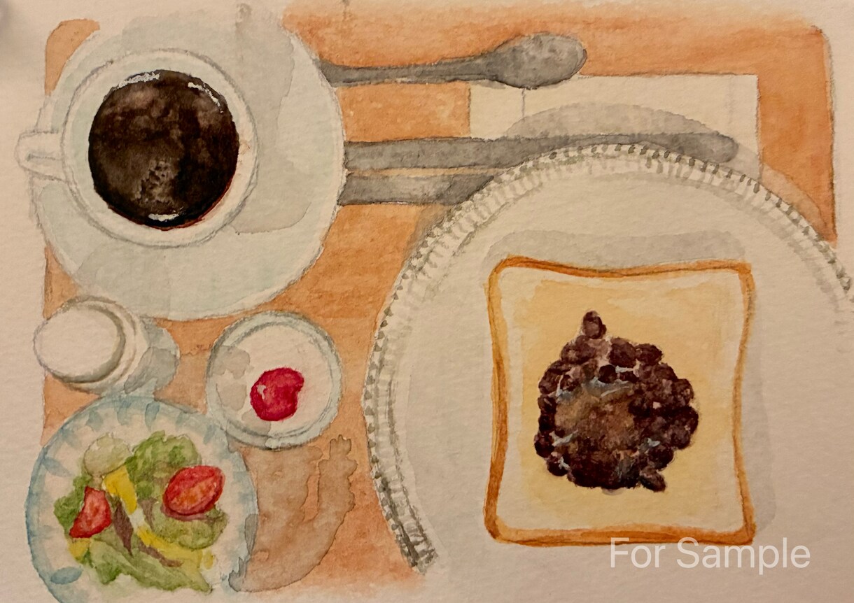 個人カフェ・ベーカリー向け｜食べ物イラスト描きます お店の雰囲気に合わせたテイストを選べます！ イメージ1