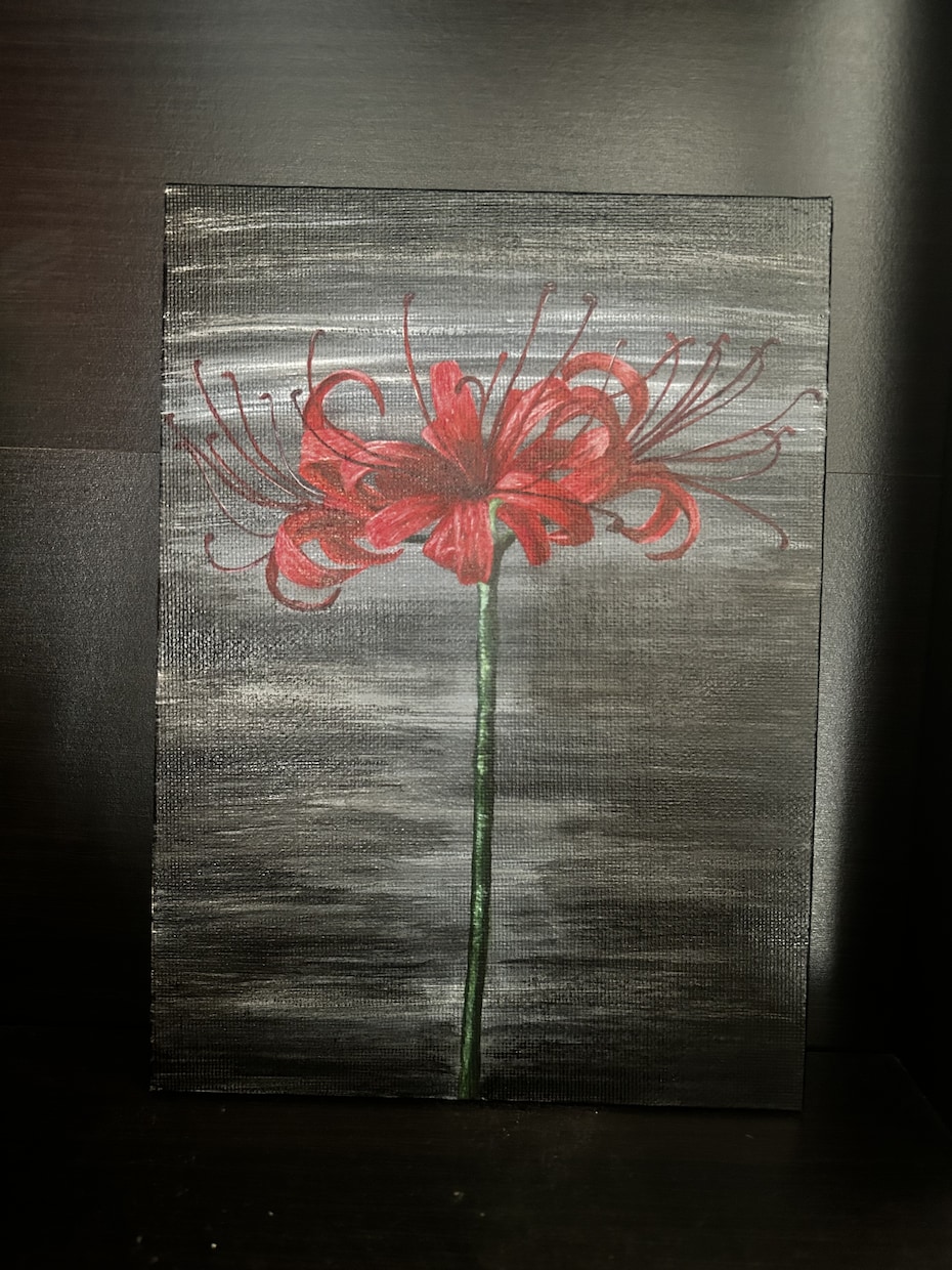 アクリル画で個性あるお花を描きます 部屋に飾りたくなるシンプルだけど個性的な植物アート！ イメージ3