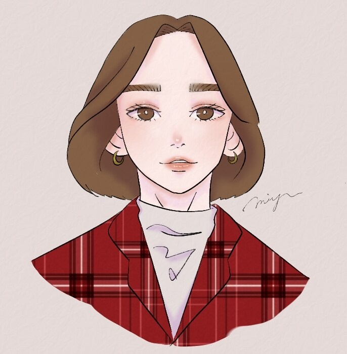 Twitterやインスタアイコン用イラスト描きます おしゃれで落ち着きのあるそして透明感のあるイラストを イメージ4