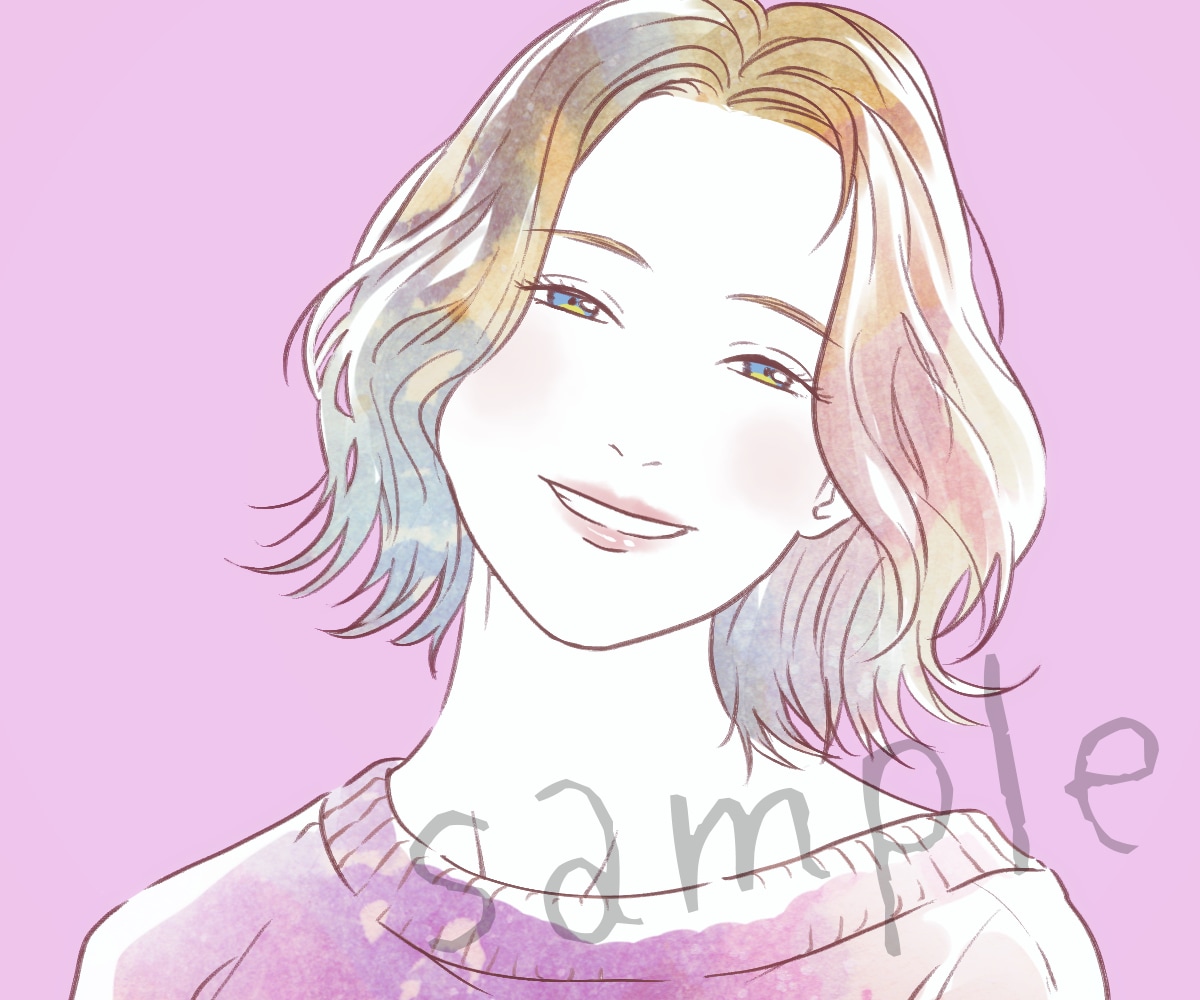 ふんわり大人可愛い✿雰囲気重視のイラストを描きます カラフル水彩でお洒落にきめる！他とは違うワンランク上の魅力を イメージ7