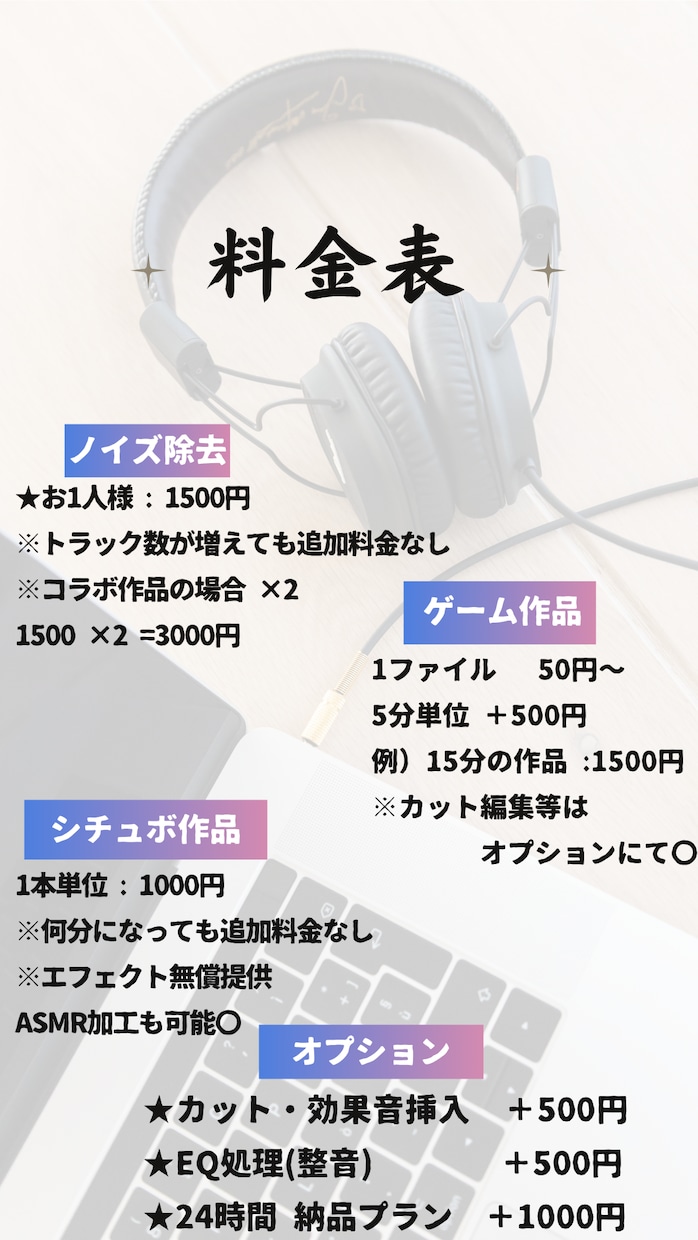 歌ってみた音源を編集します 現役歌い手が丁寧に仕上げます！！ イメージ2