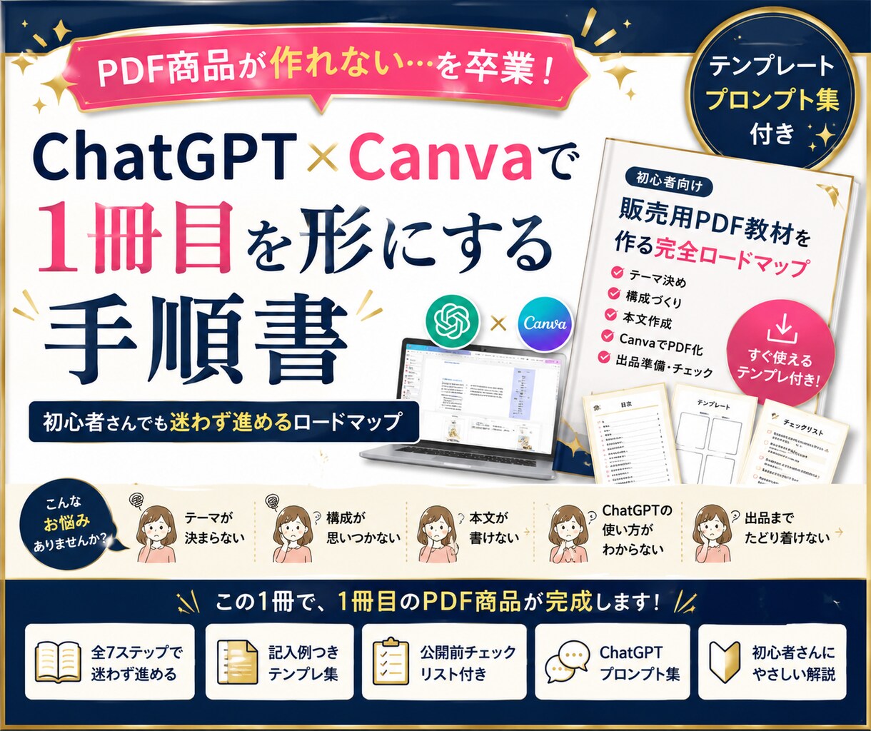 ChatGPT活用でPDF教材作成を支援します テーマ決めから出品準備まで対応 イメージ1