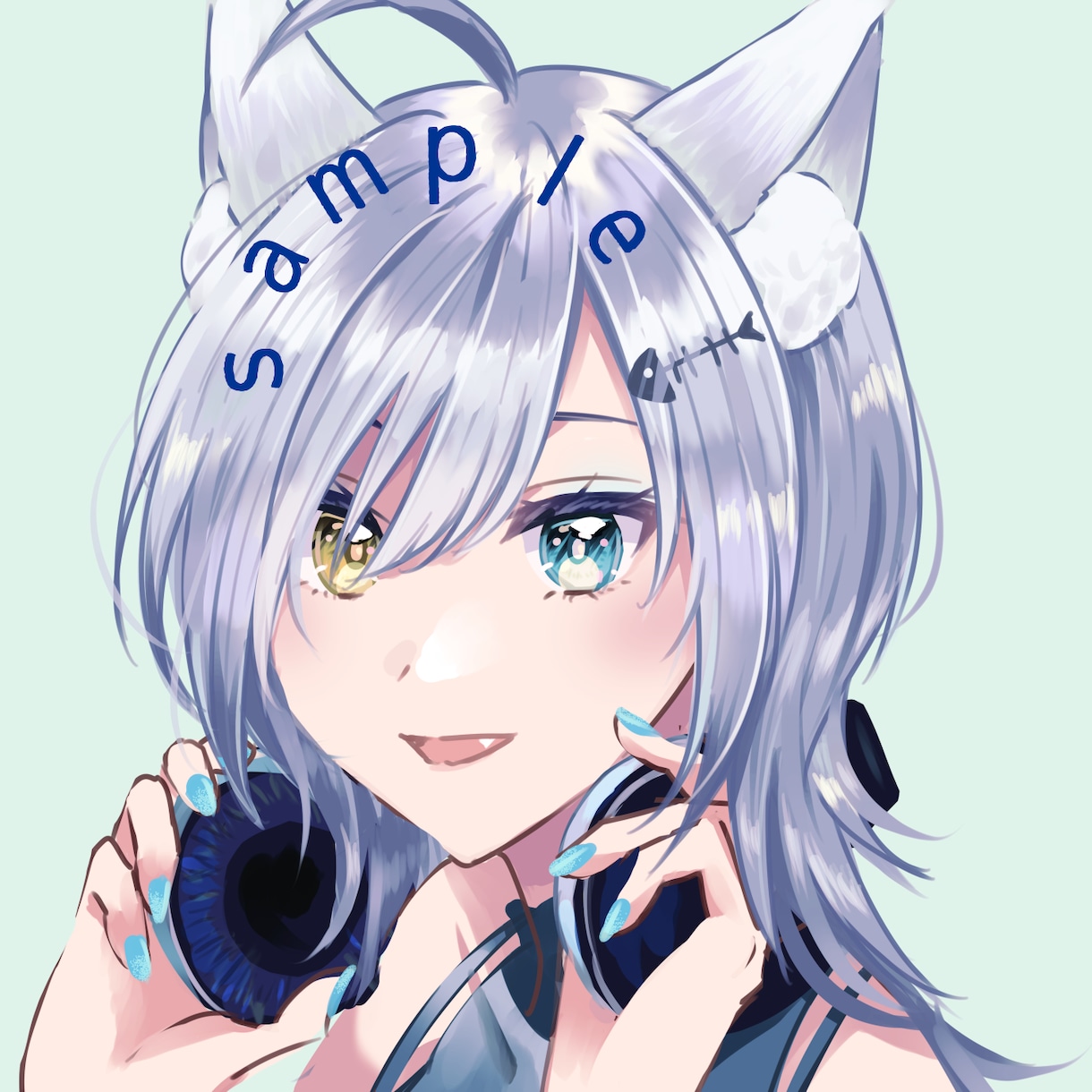 ツヤキラリッチな塗りで映えるアイコンお描きします SNSで映える！ツヤキラ！かわいい女の子おまかせください！ イメージ2