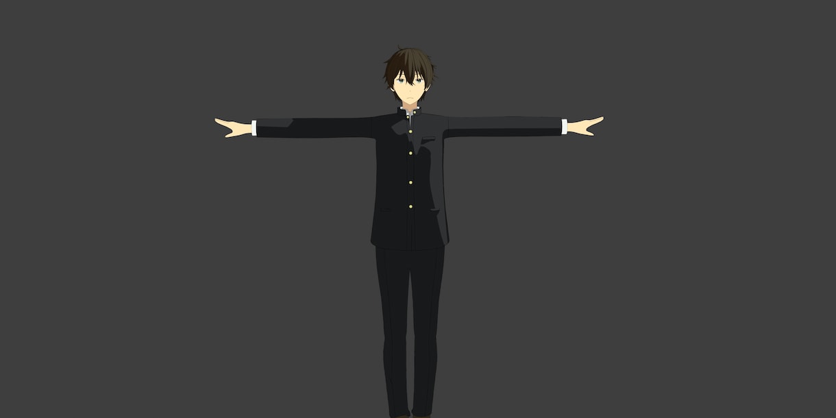 アニメ調なキャラクターをモデリングします blenderをつかって3dモデリングします イメージ2