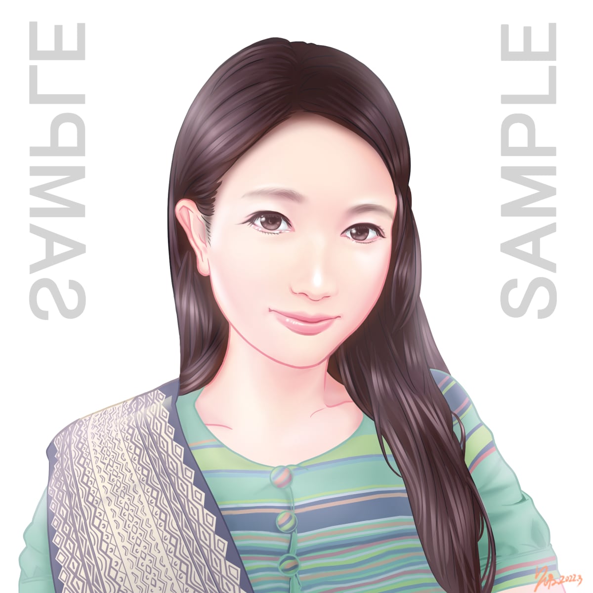 SNS用のキレイな似顔絵を心を込めて描きます 2名様限定、基本料金3500円で対応中 イメージ4