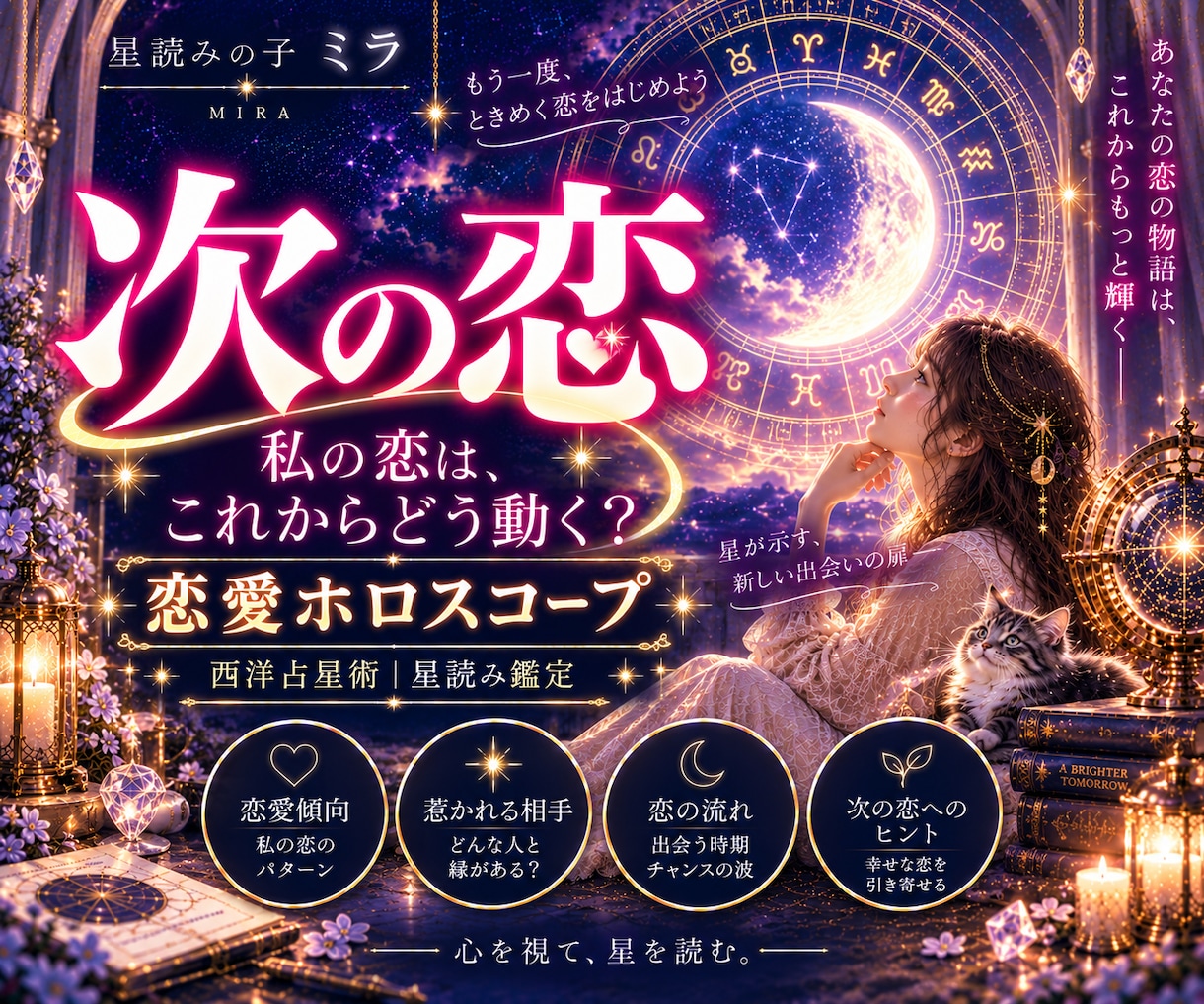 あなたの恋愛運と次の恋をホロスコープで星読みします 恋愛傾向・惹かれる相手・次の恋の流れを星から読み解きます イメージ1