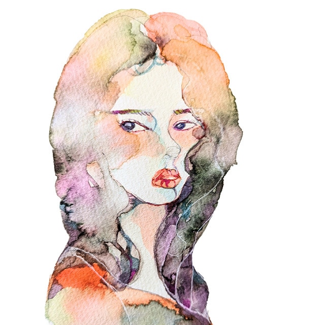 修正無料　似顔絵SNSアイコン描きます ニュアンスカラー仕上げ水彩似顔絵 イメージ2