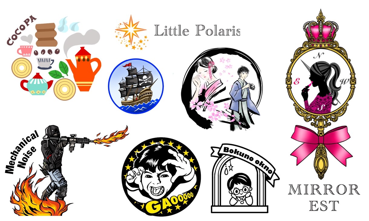ロゴ制作、カットイラストお描きします チラシ、パンフ、スタンプなどあなたのお好みで☆商用利用可 イメージ8